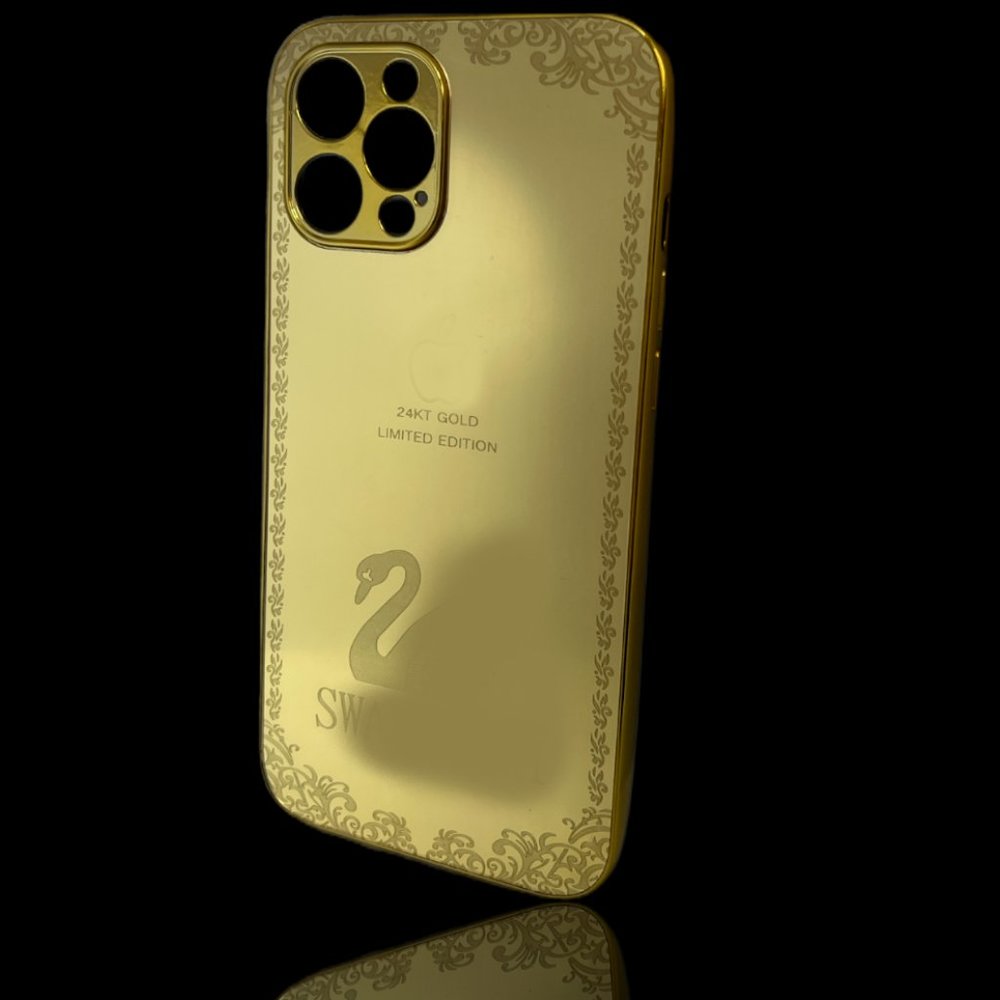 iPhone 13 Series | Gold Plated Laser-Carved Metal Luxury TPU Cases 🔥